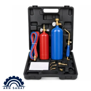 کیت پرتابل جوش و لحیم‌کاری اکسیژن و گاز MAPP با کپسول و کیف حمل